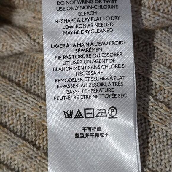 Pilcro Womens Ribbed Sweater Vest Size M Beige Popover - Picture 5 of 7